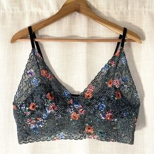 Floral Lace Bralette Top Hanky Panky Feminine Boho Demure Sleepwear Women’s L